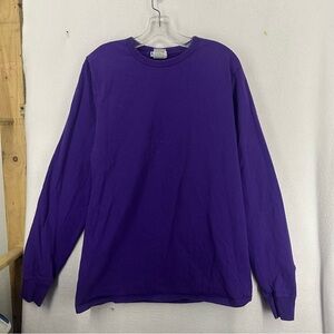 Champion Long Sleeve T‎ Shirt Mens Large Purple